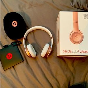 - New apple beats by dre rose gold limited edition solo 3 wireless headpho…